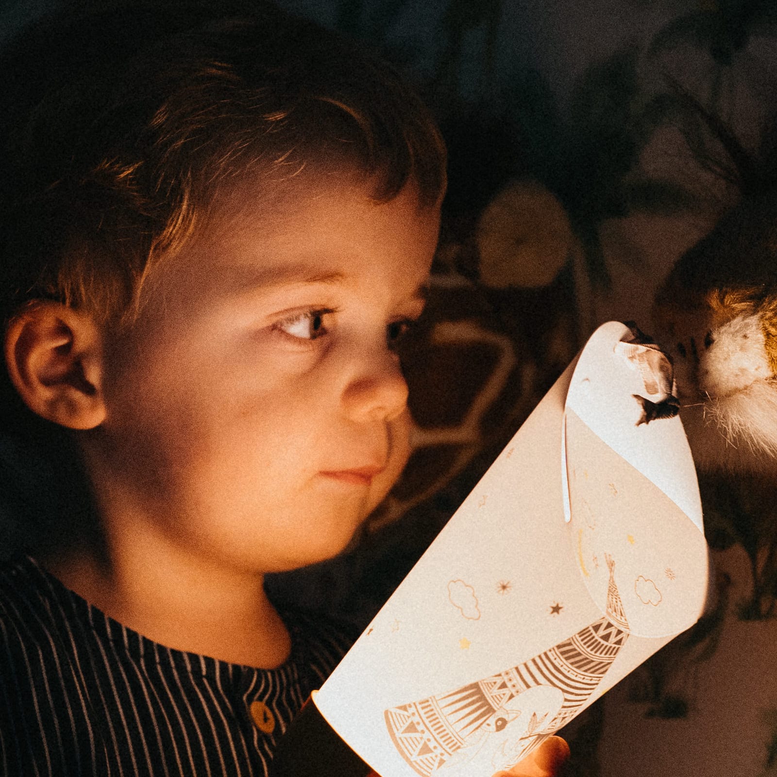 Lampe tipi et abat-jour fleur de coton