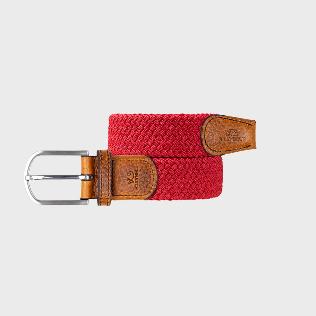 Ceinture tressée rouge grenade - t1