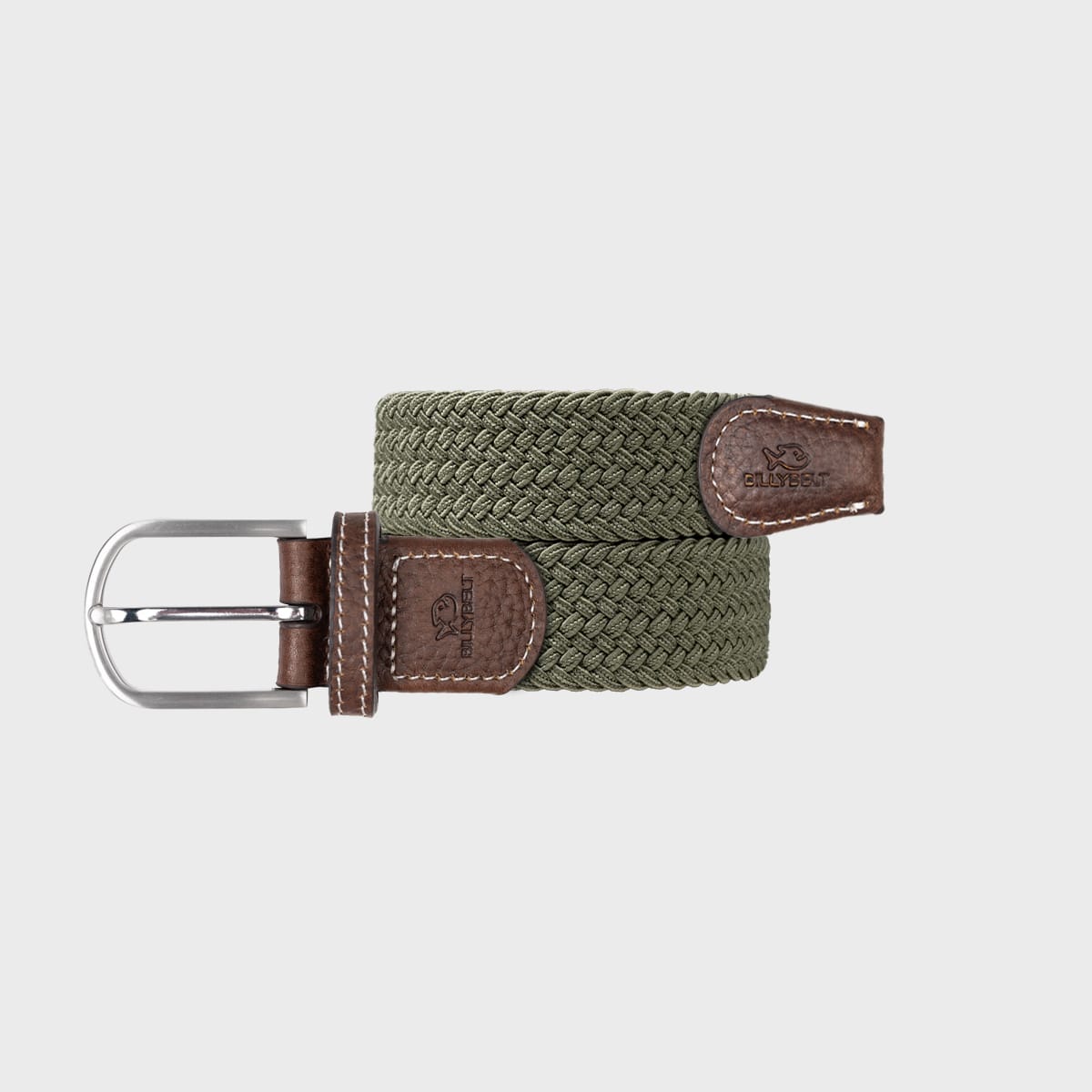 Ceinture tressée vert armé - t1