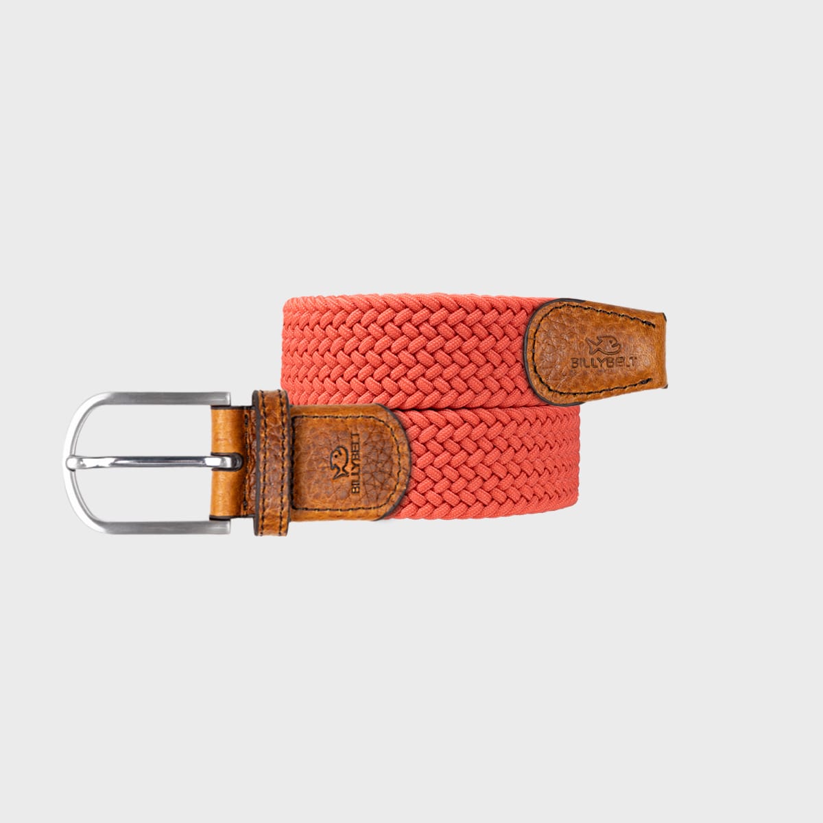 Ceinture tressée rose pêche - t1