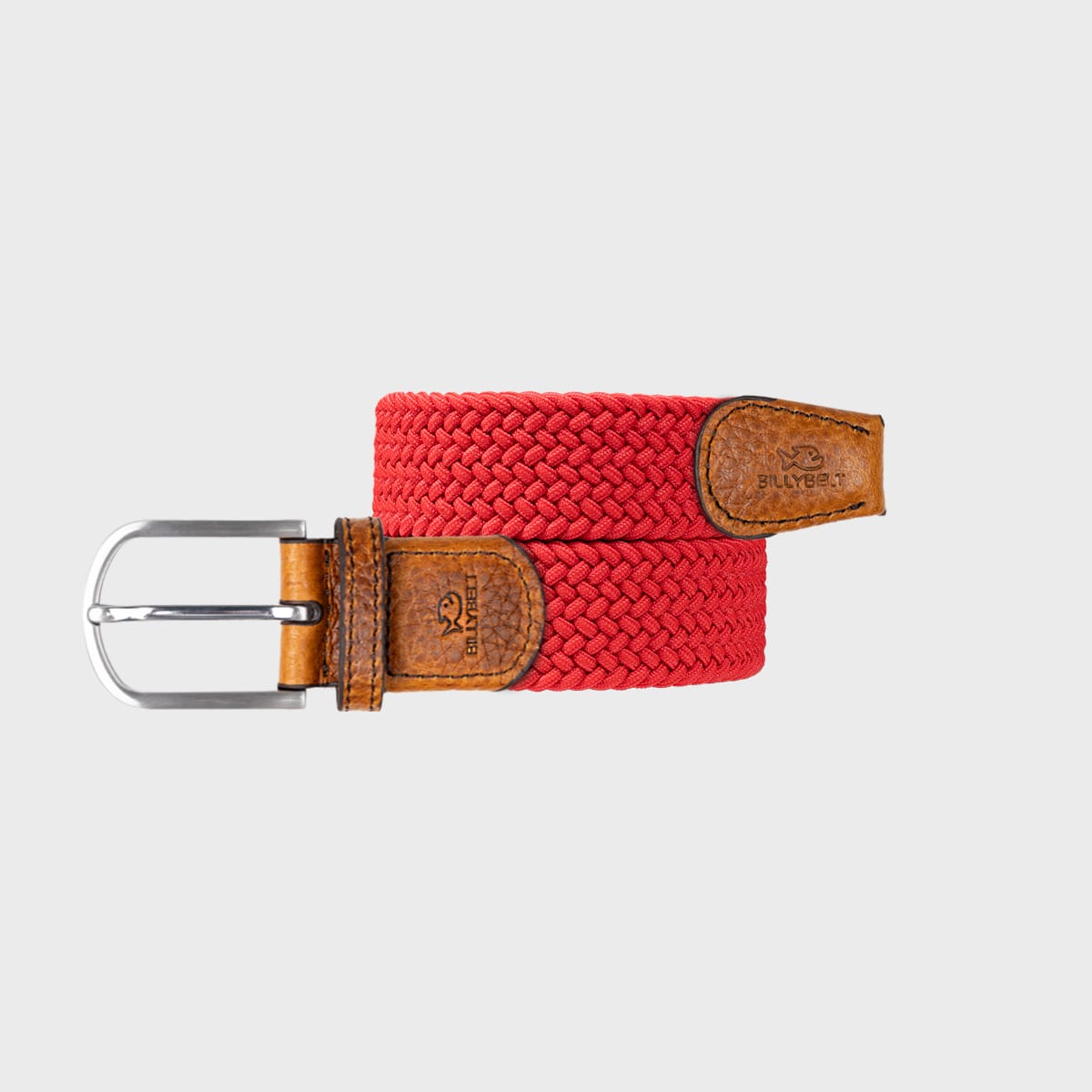 Ceinture tressée rouge cardinal - t1