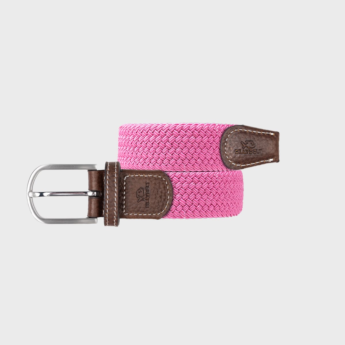 Ceinture tressée rose magenta - t1