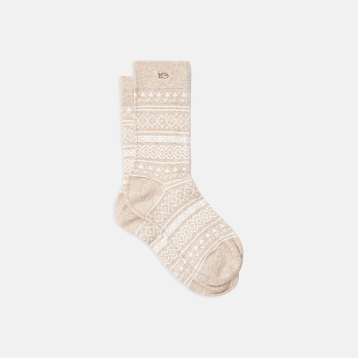 Chaussettes jacquard beige