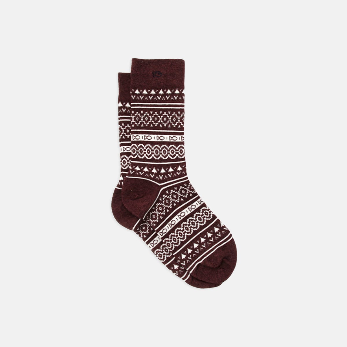 Chaussettes jacquard bordeaux