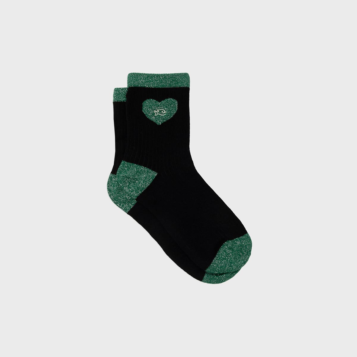 Chaussettes coeur noir