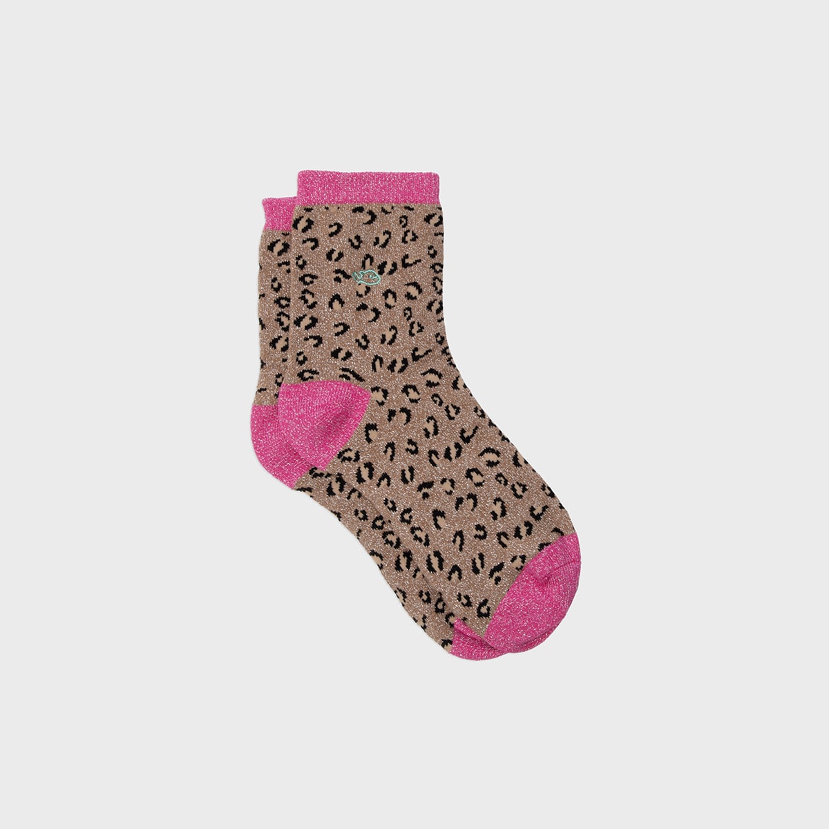 Chaussettes léopard camel et rose