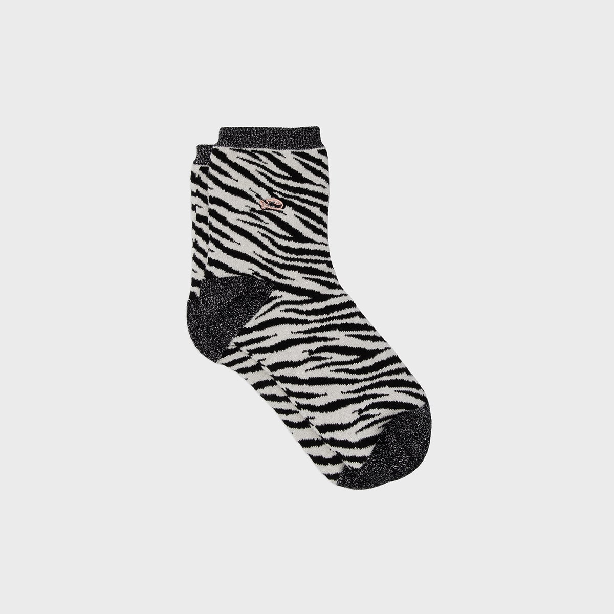 Chaussettes zèbre noir et blanc