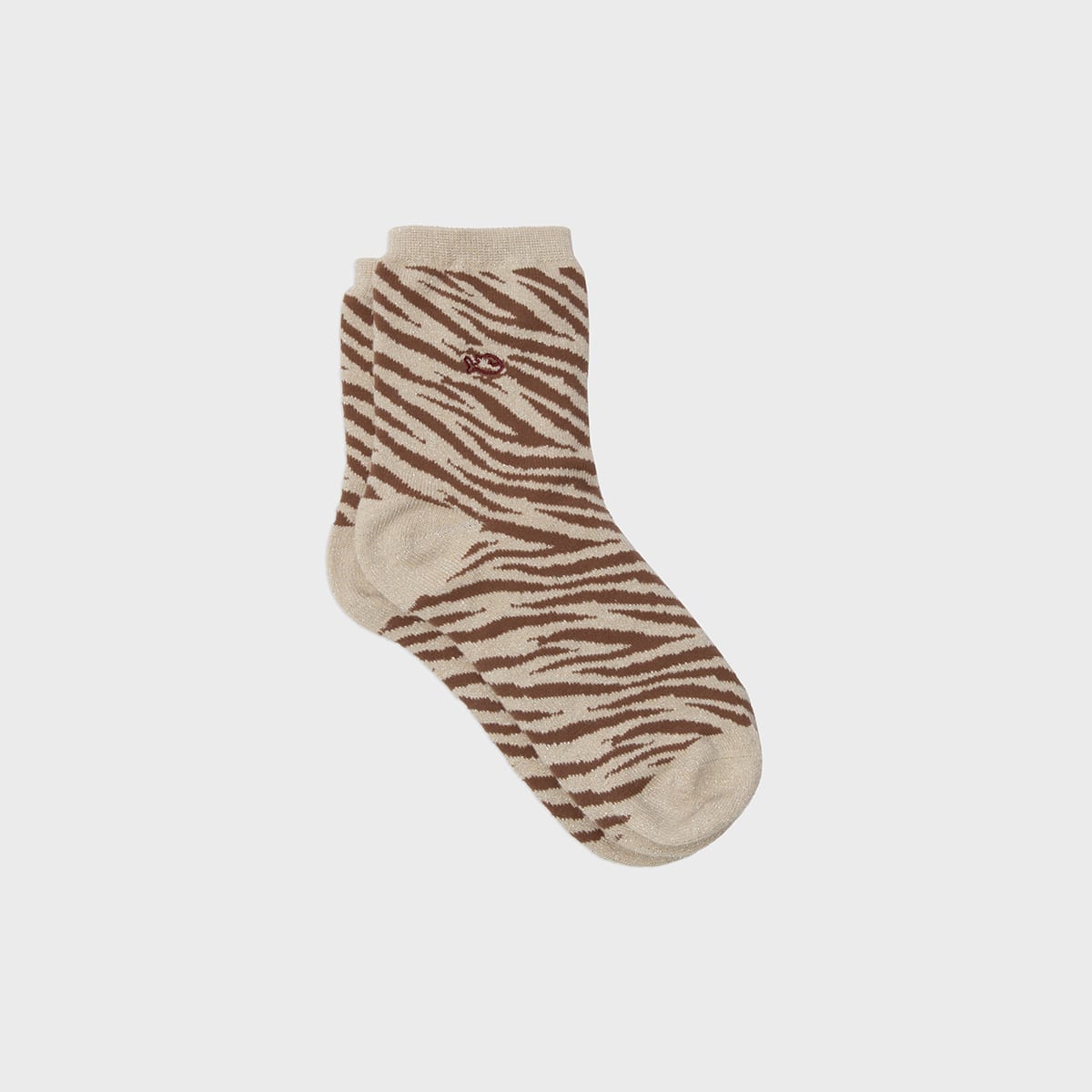 Chaussettes zèbre beige