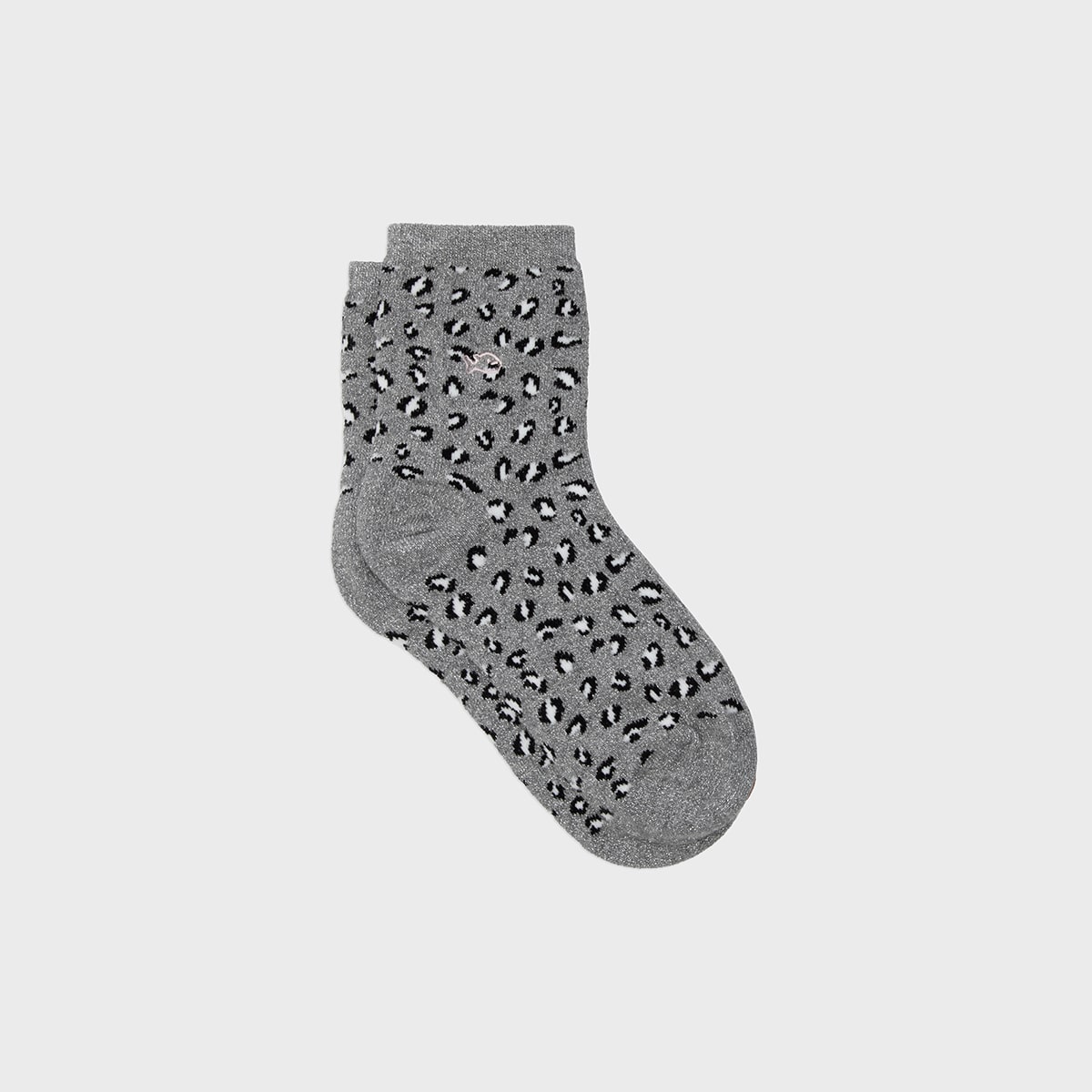 Chaussettes léopard gris