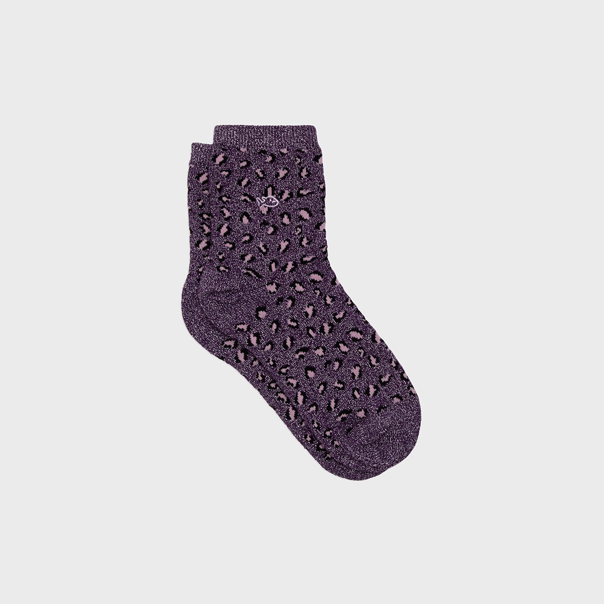 Chaussettes léopard prune