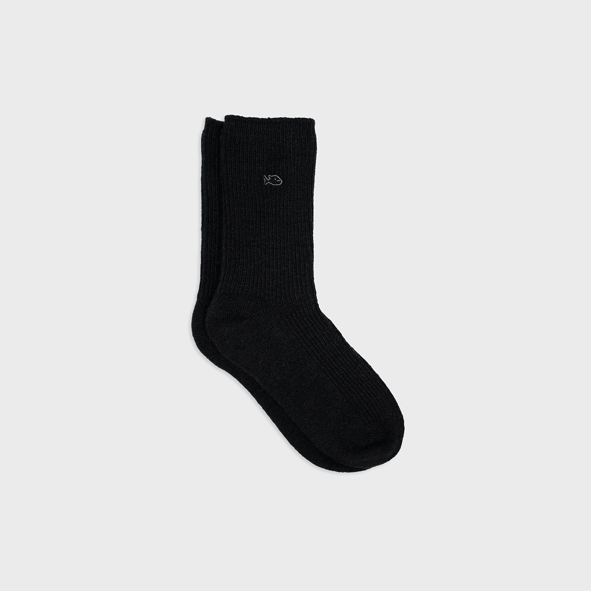 Chaussettes en laine femme noir