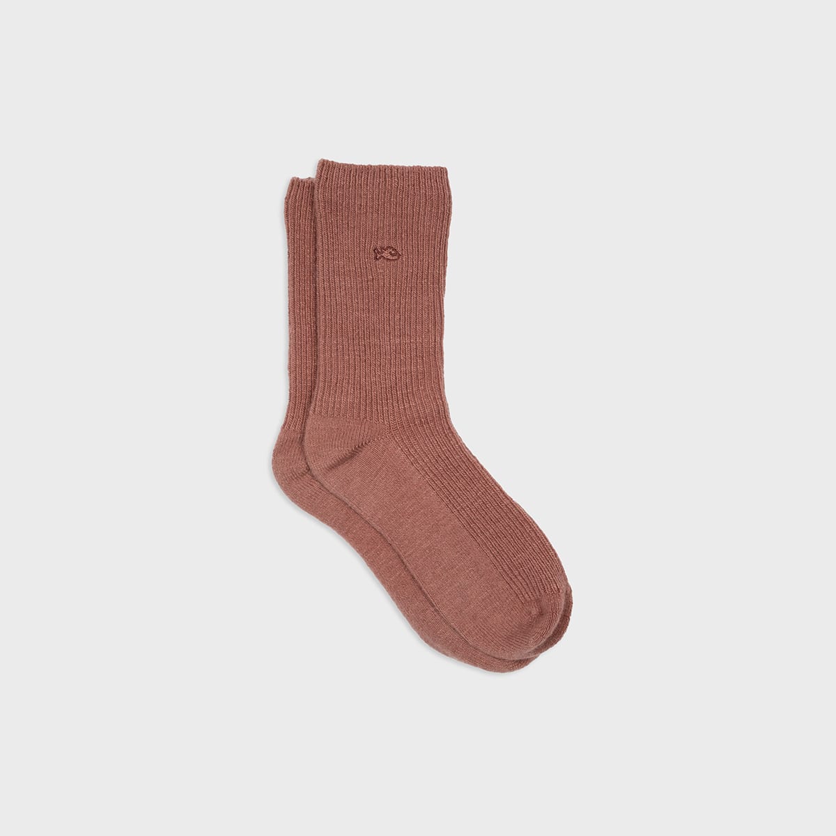 Chaussettes en laine femme bois de rose