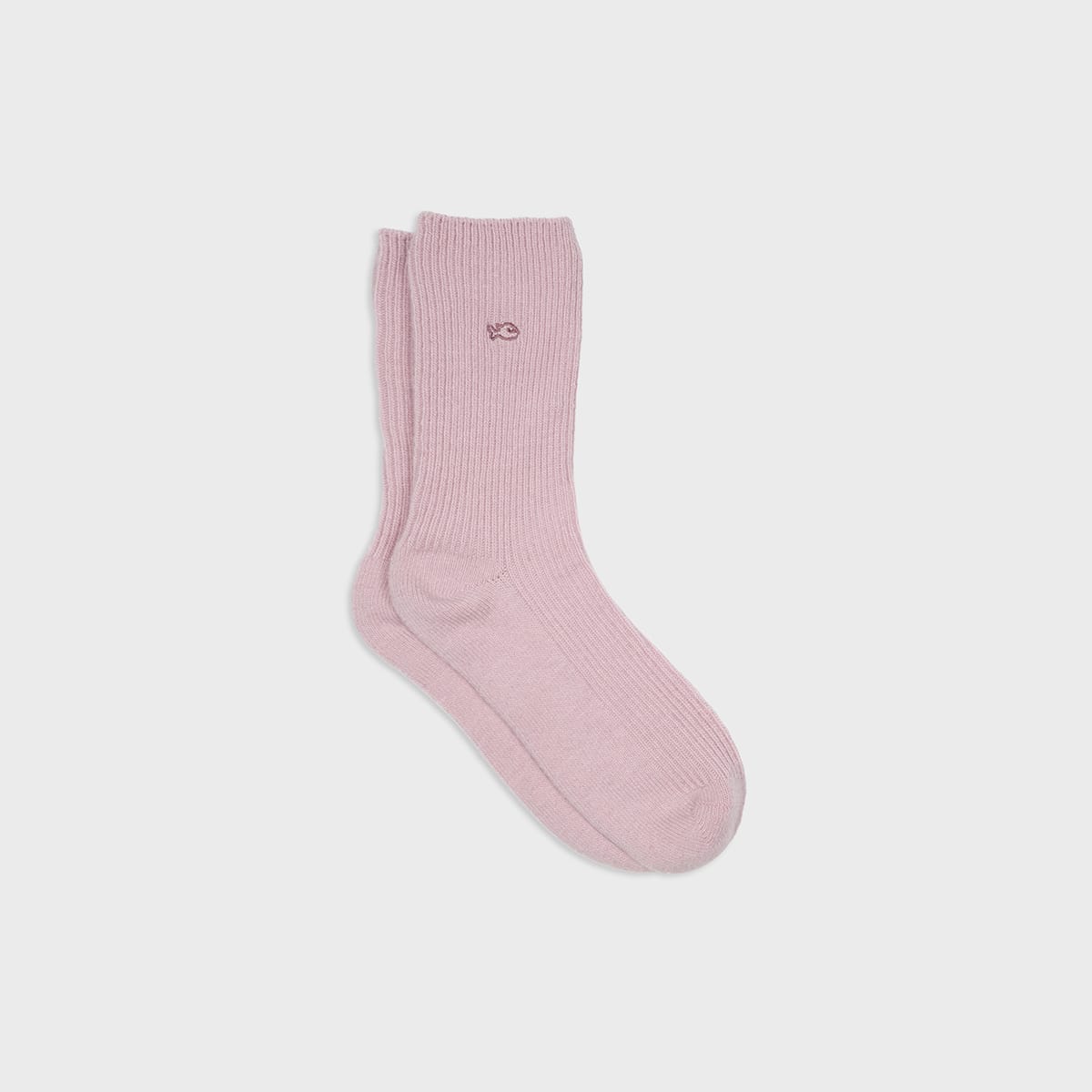 Chaussettes en laine femme rose