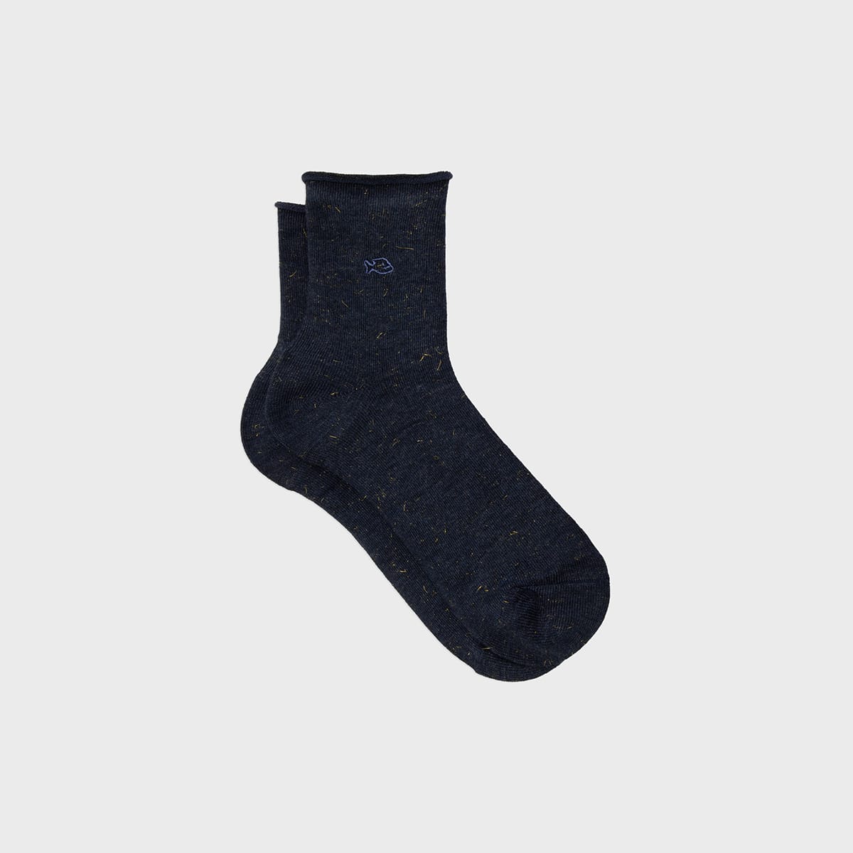 Chaussettes à bords roulés bleu