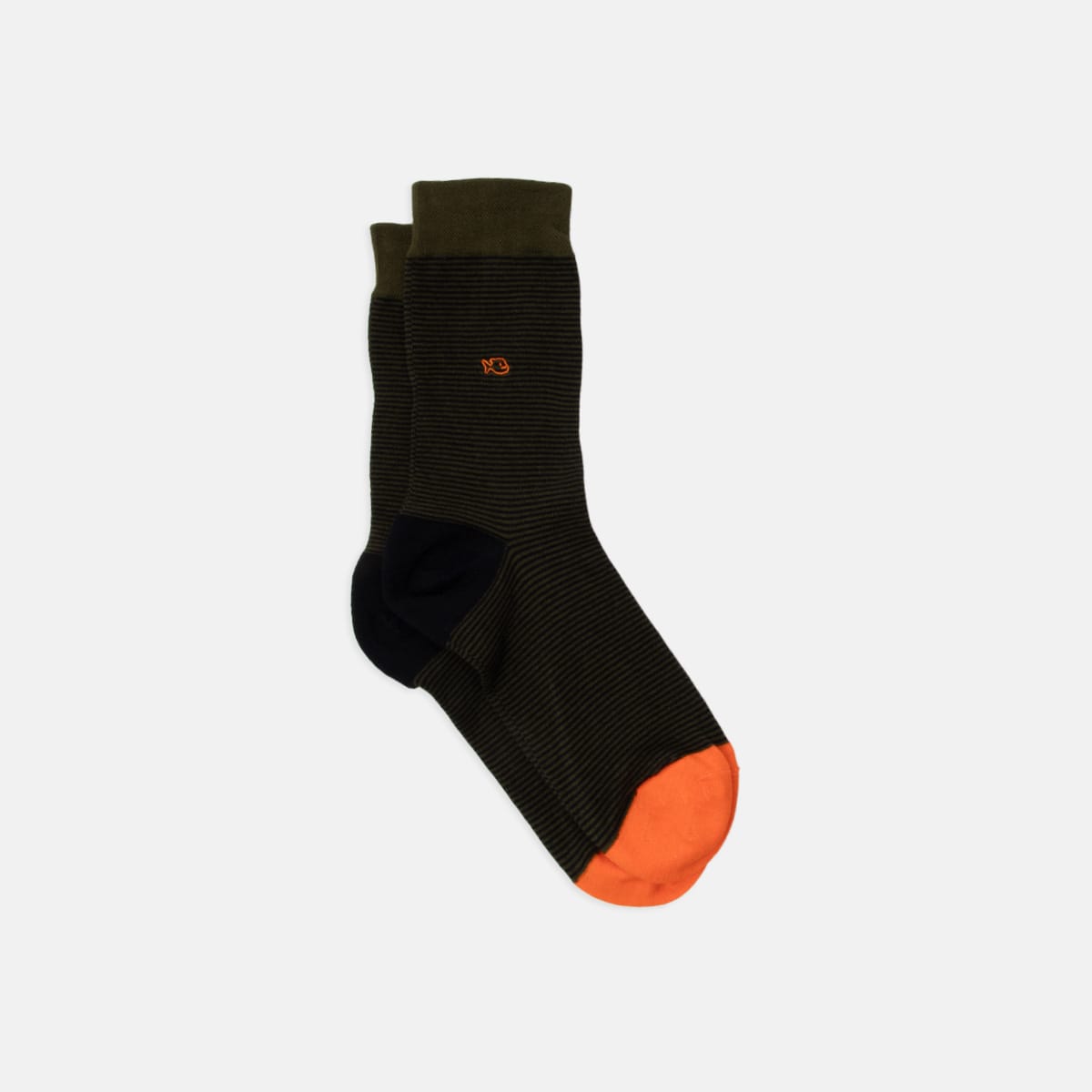 Chaussettes rayées kaki