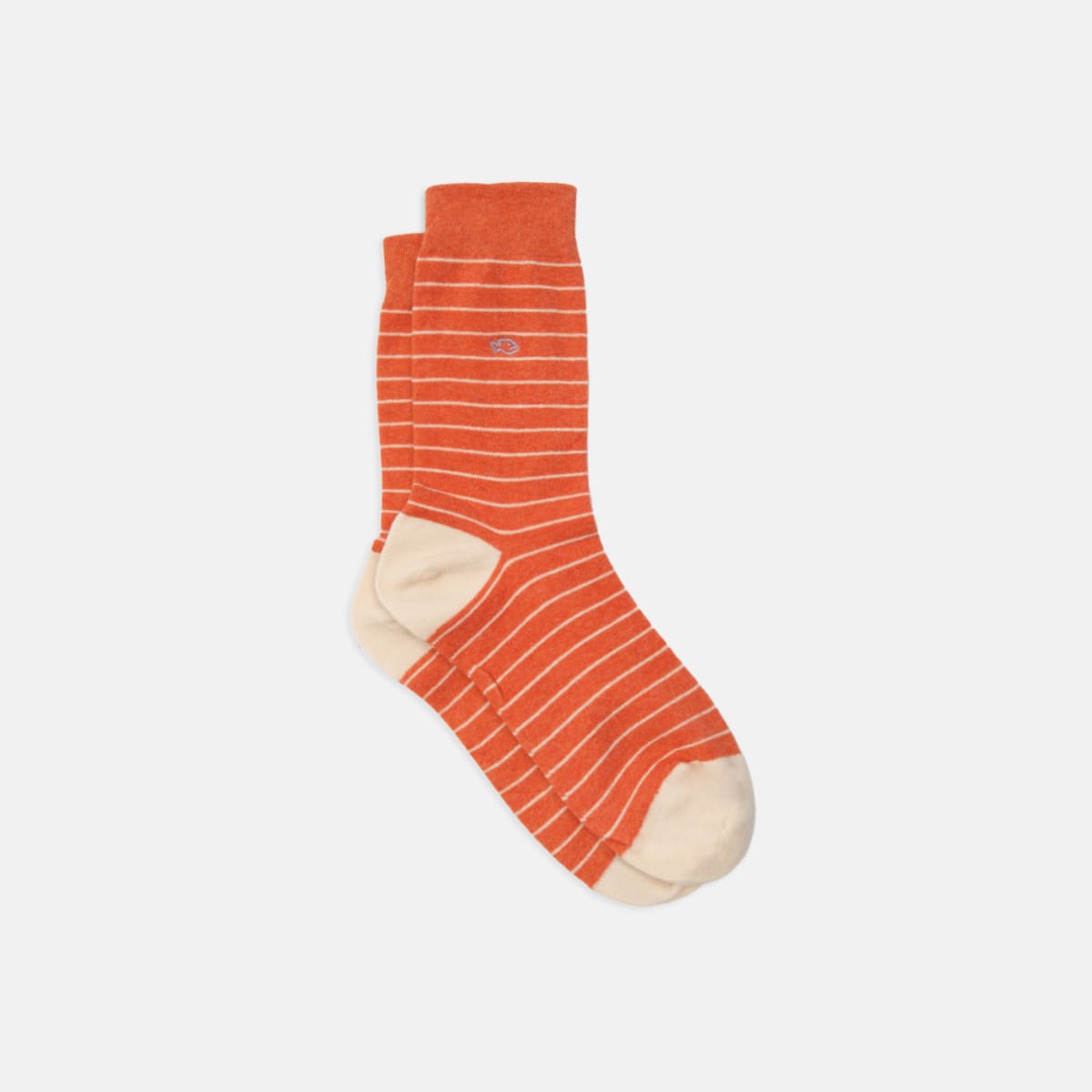 Chaussettes à rayures fines orange