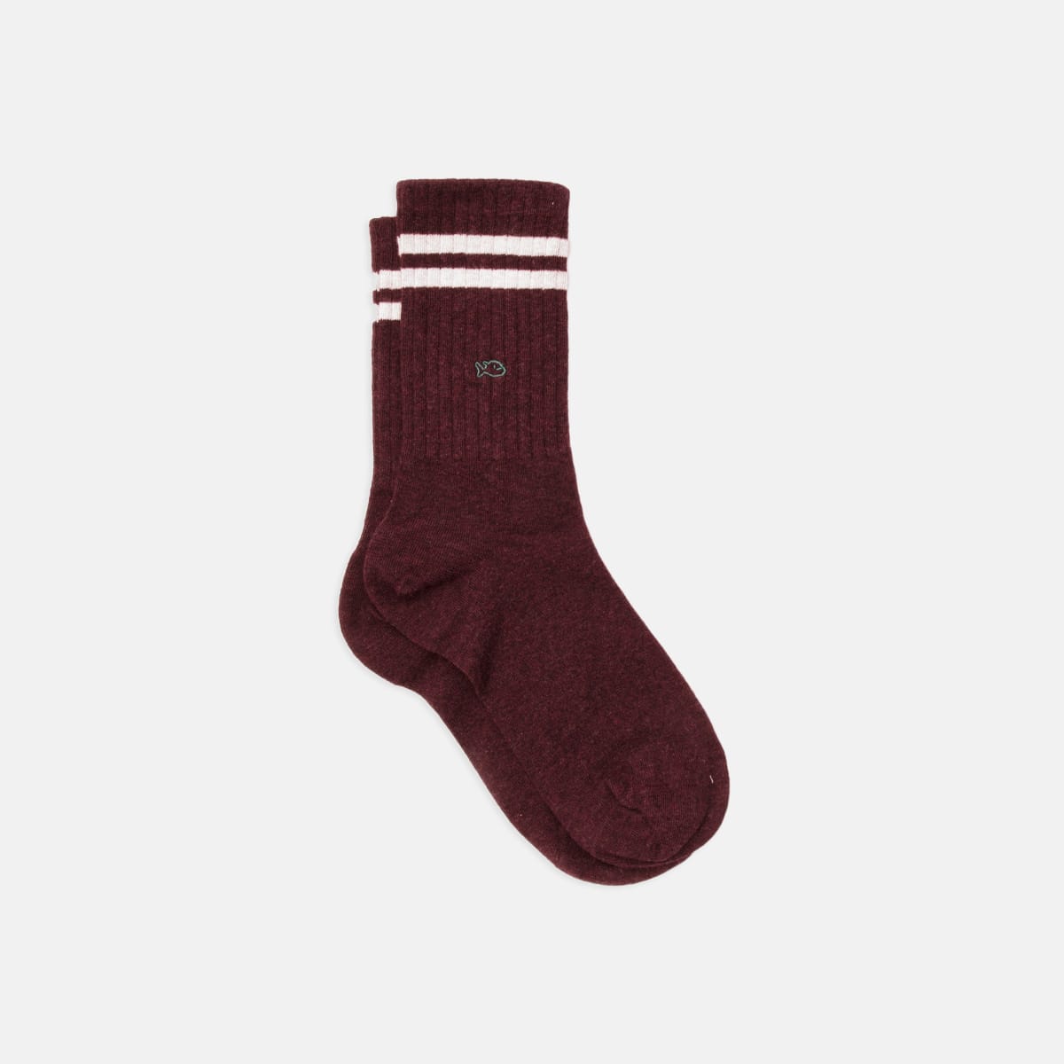 Chaussettes retro bordeaux