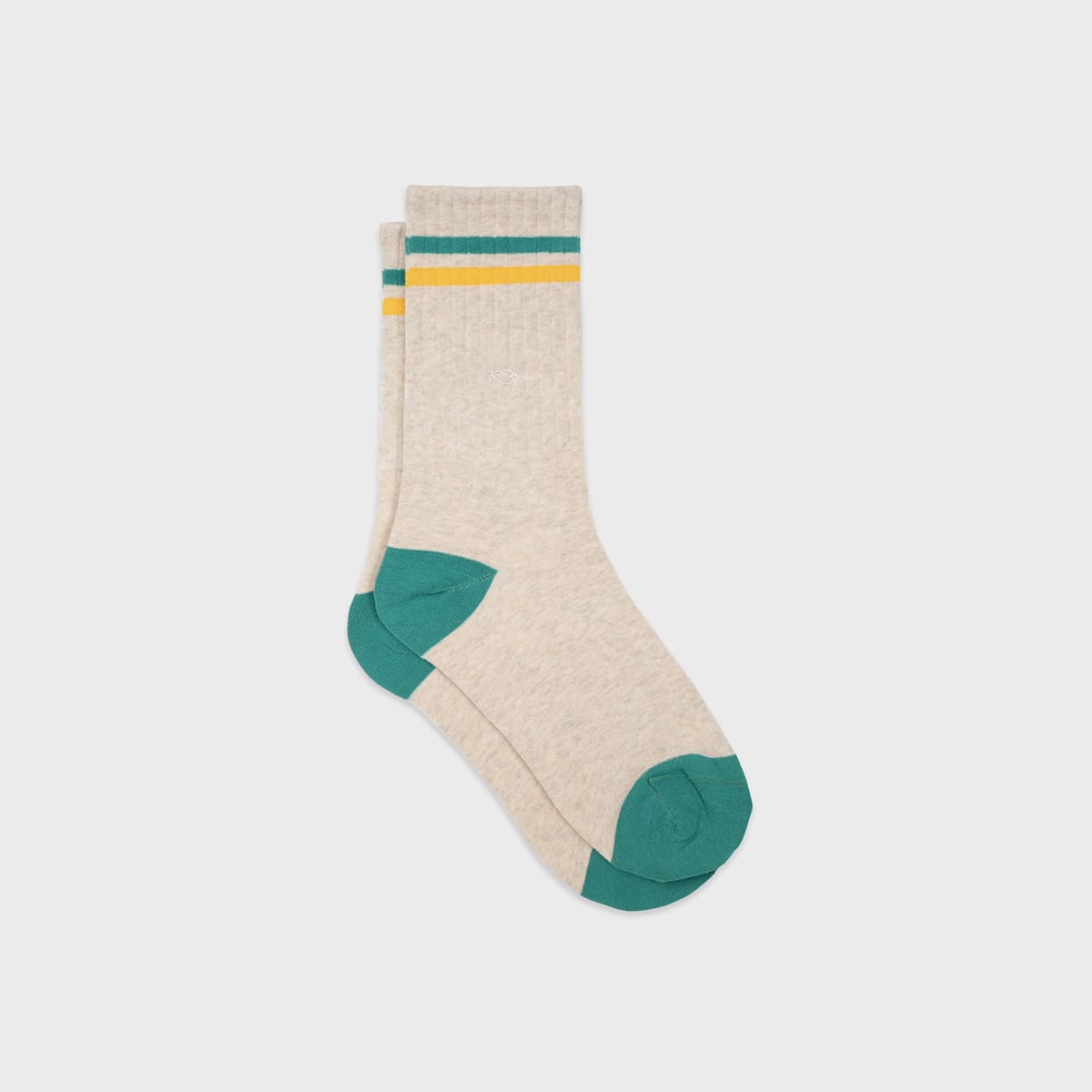 Chaussettes retro beige