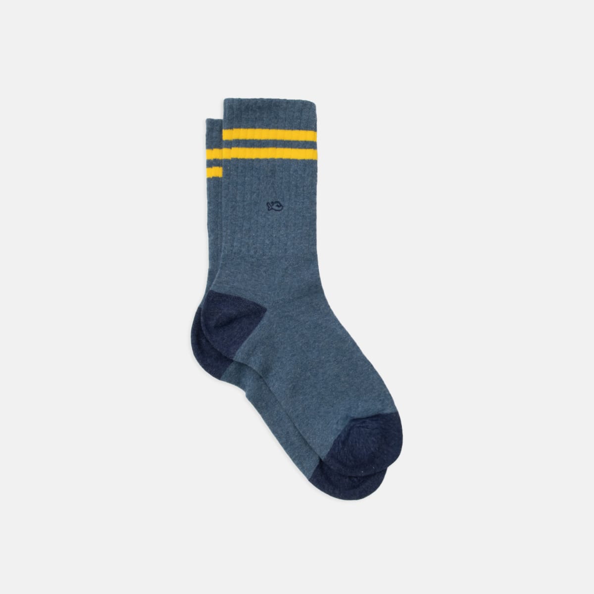 Chaussettes retro bleu chiné