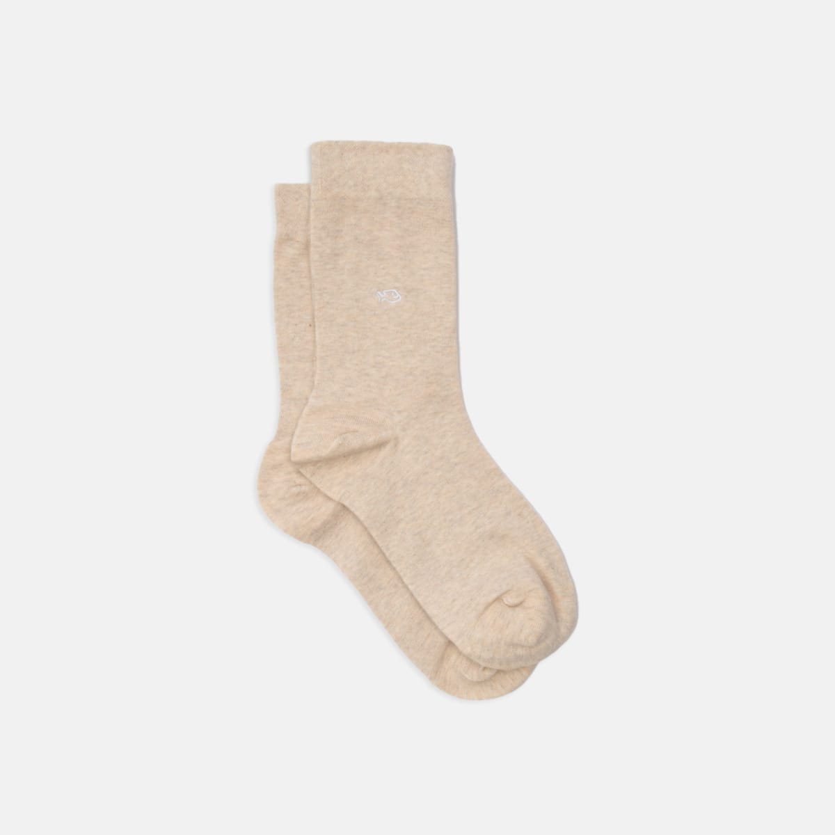 Chaussettes unies beige