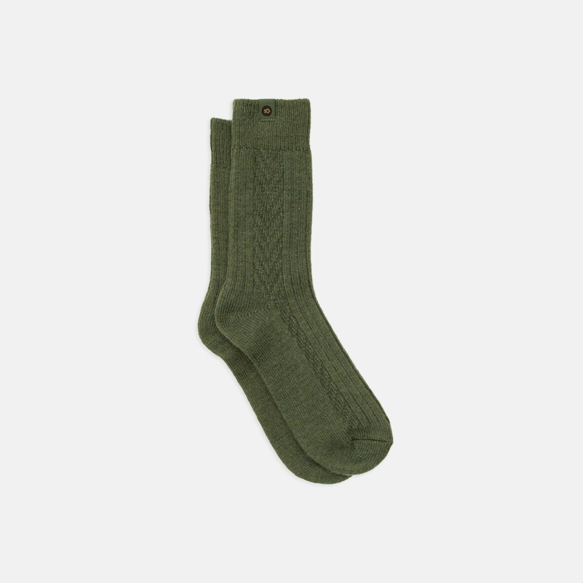 Chaussettes en laine vert kaki