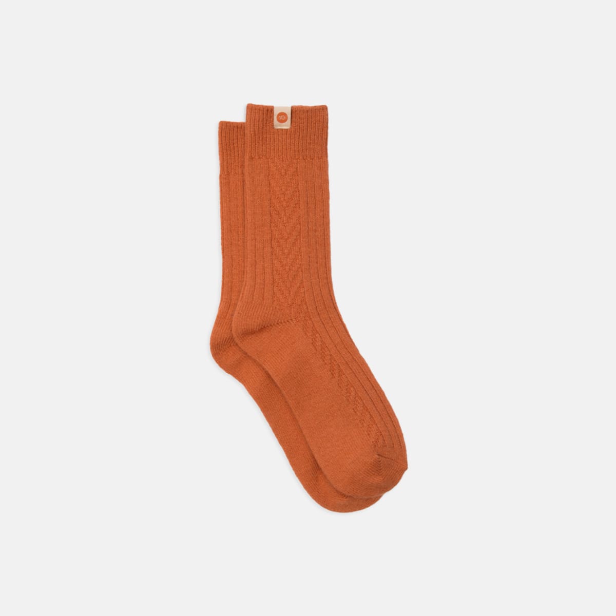 Chaussettes en laine terre battue