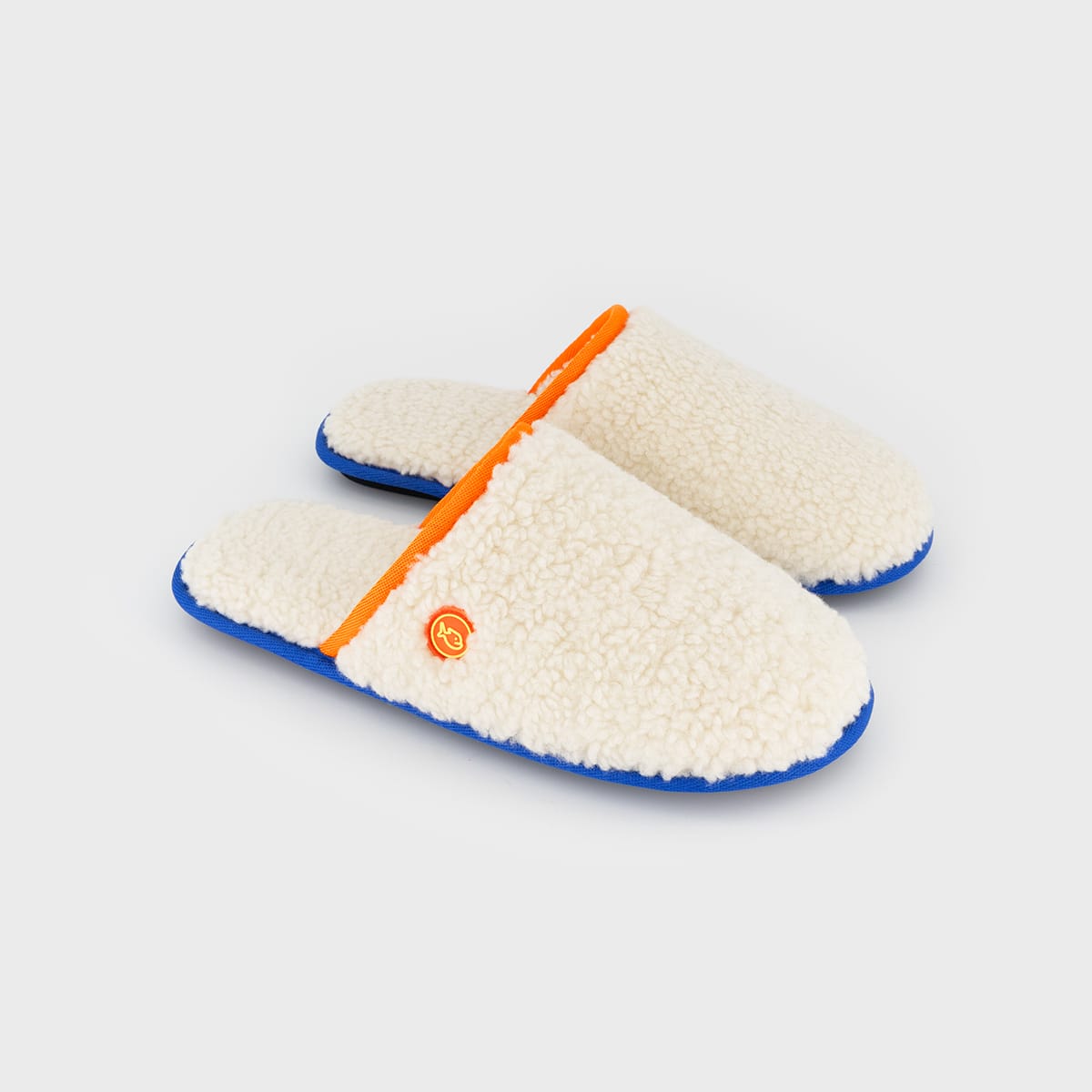 Chaussons en sherpa orange t38-39