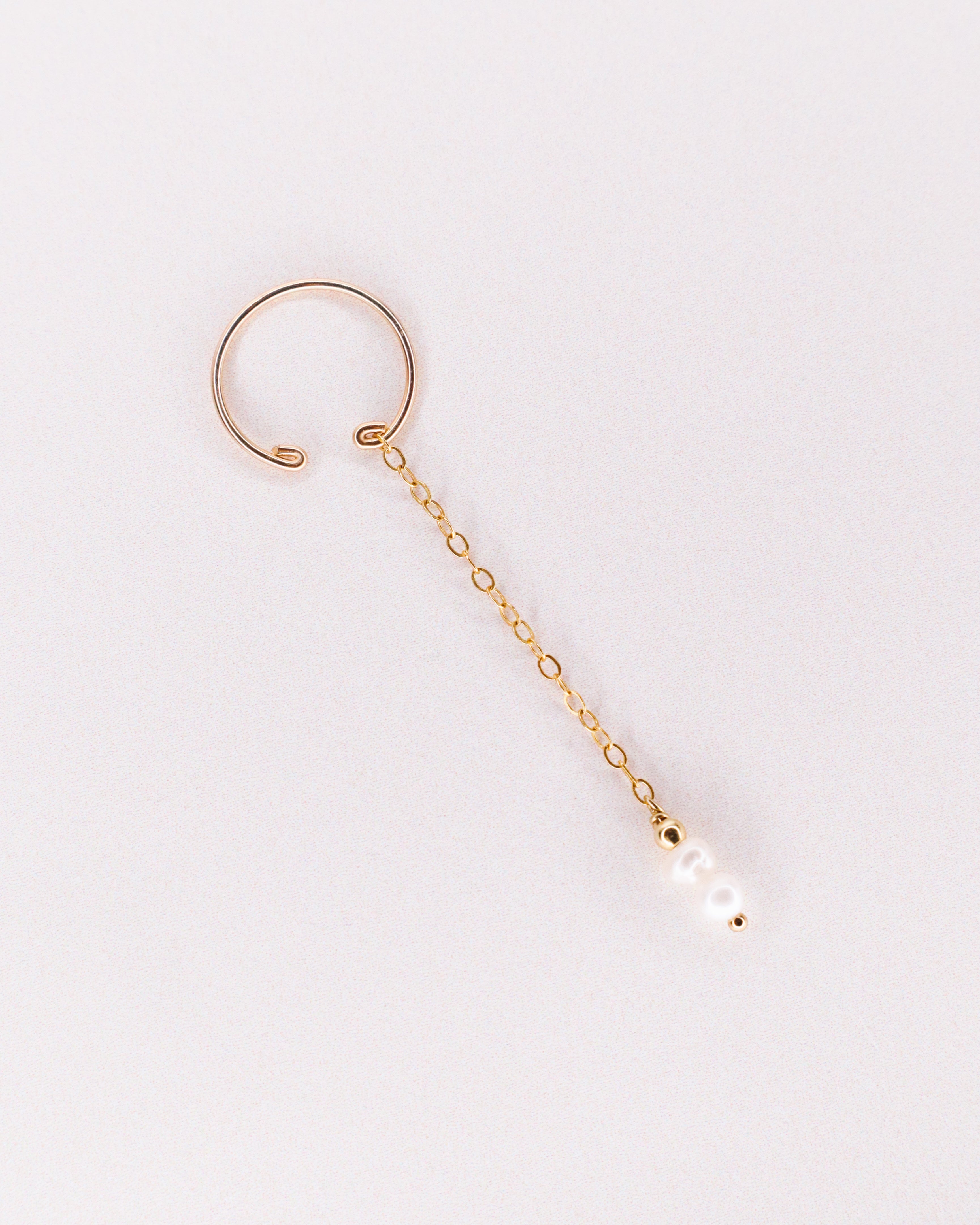 Faux piercing orne or - blanc