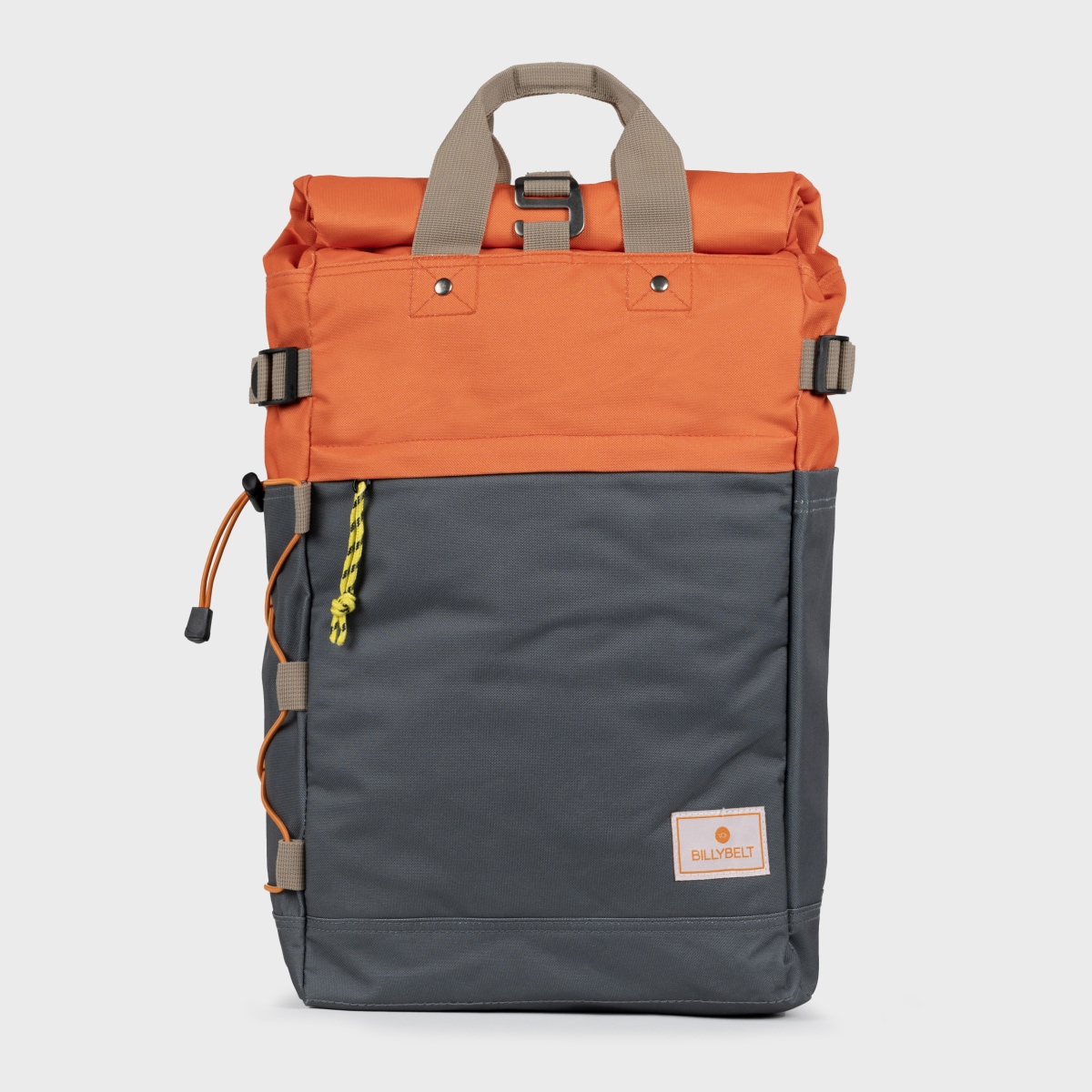 Sac à dos rolltop orange et bleu grisé