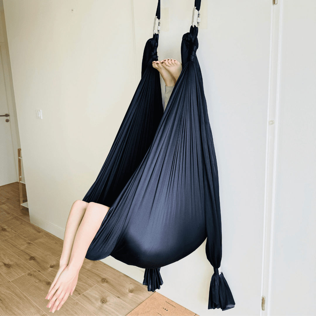 Kit yoga aérien porte noir mystique