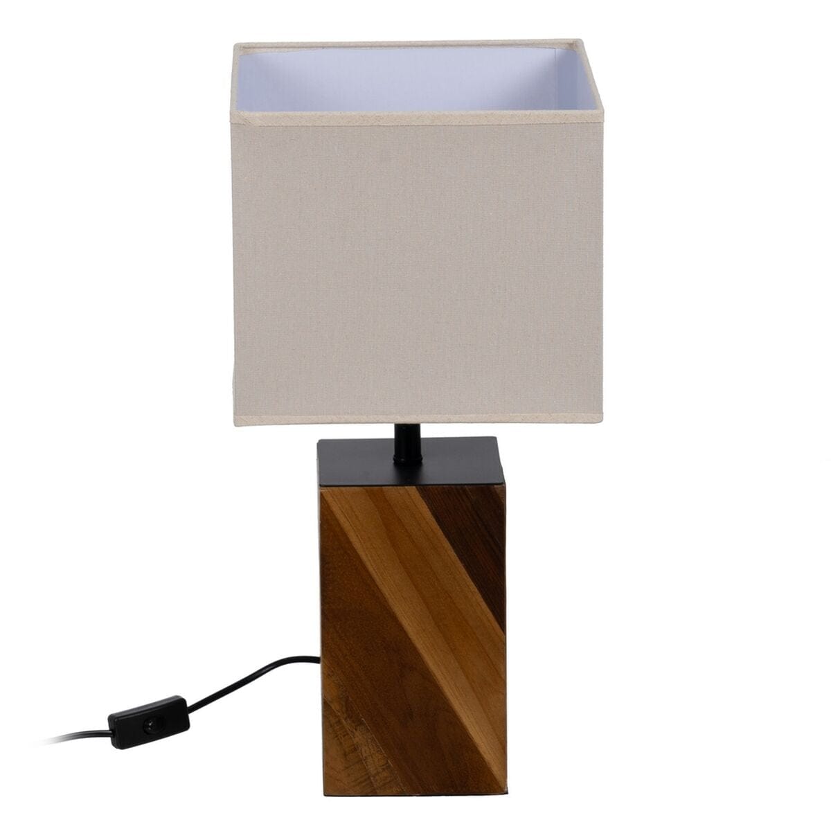 Lampe de chevet marron crème