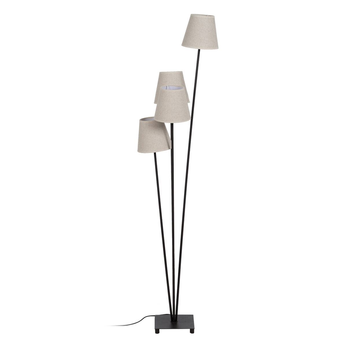 Lampadaire fer noir crème