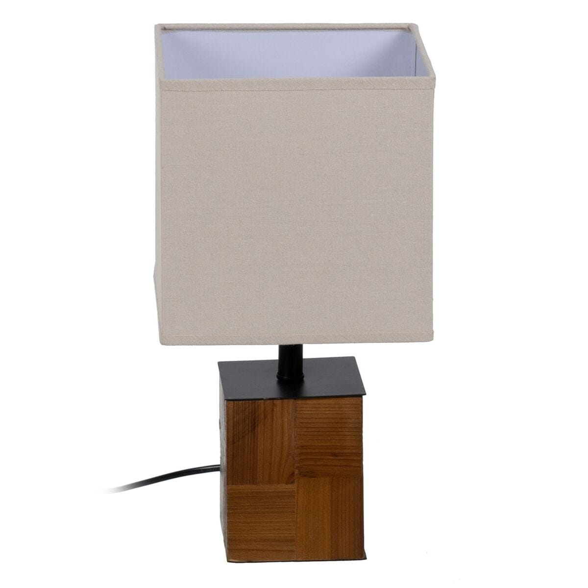 Lampe de chevet marron crème