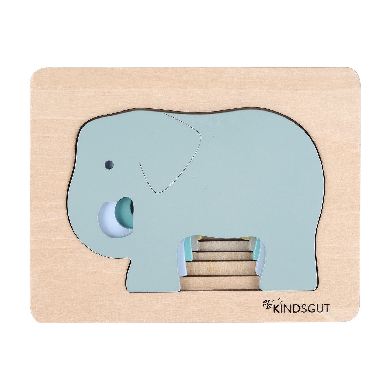 Puzzle animaux elephant en bois elephant Vert