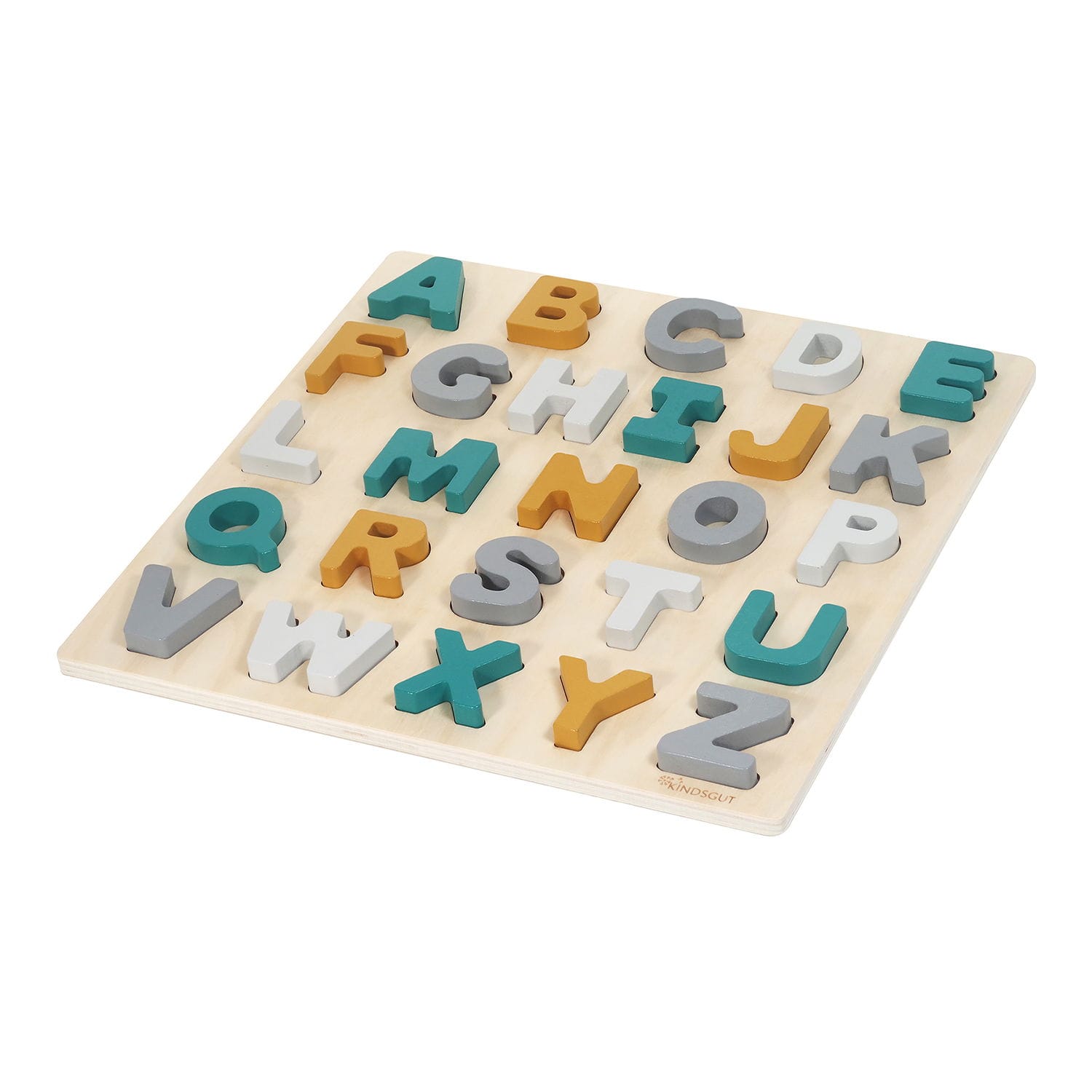 Puzzle alphabet caspar en bois Jaune