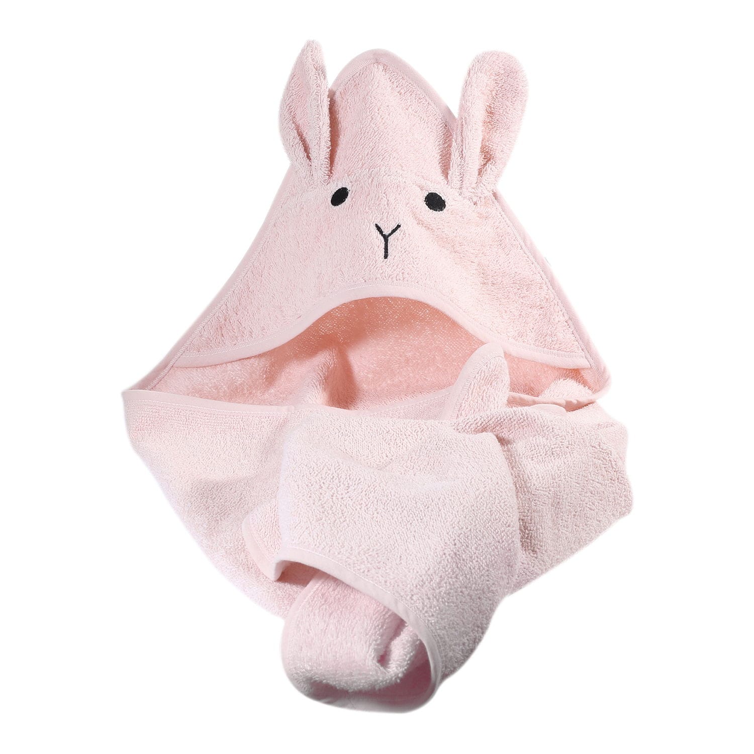 Cape de bain lapin rose pâle