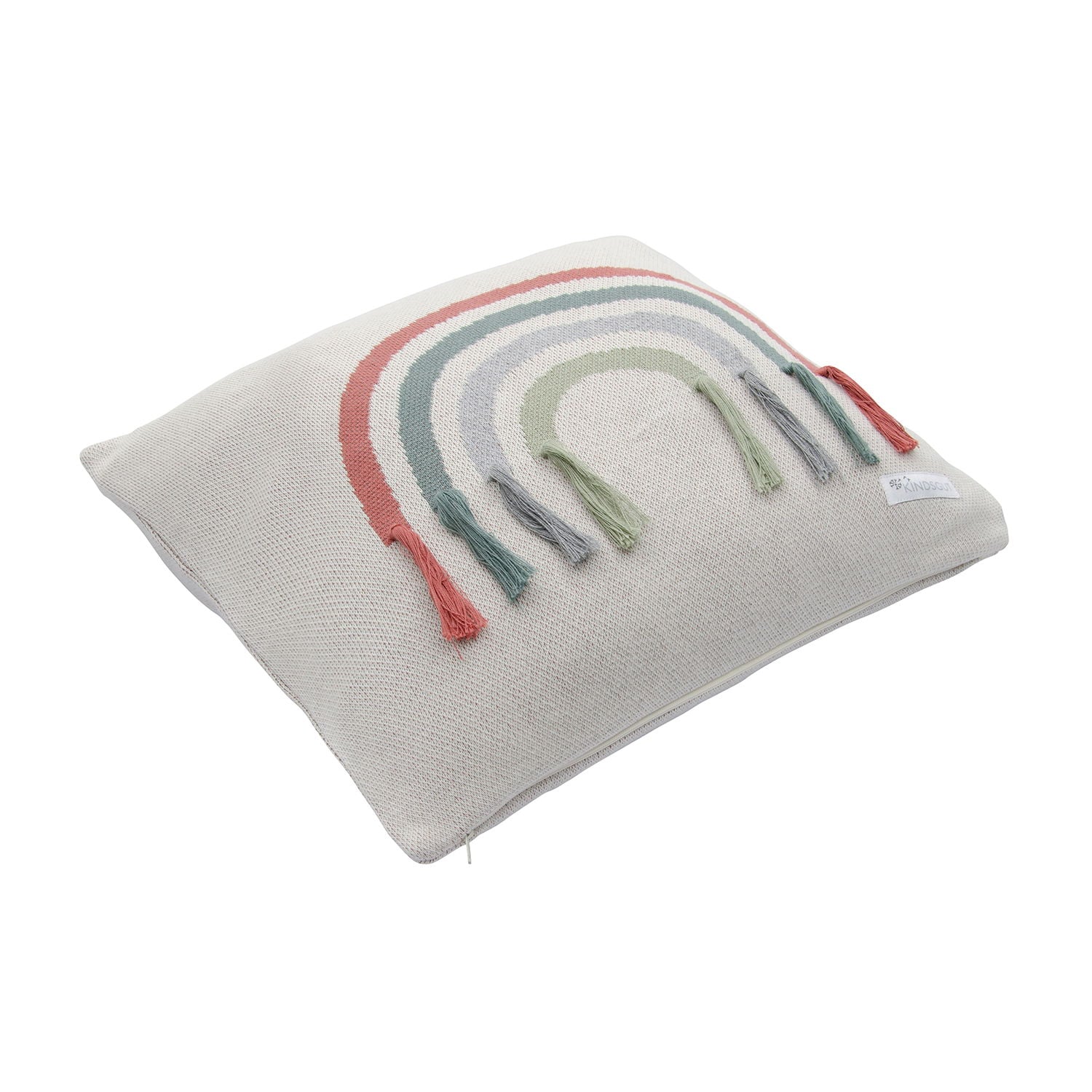 Housse de coussin arc-en-ciel en coton