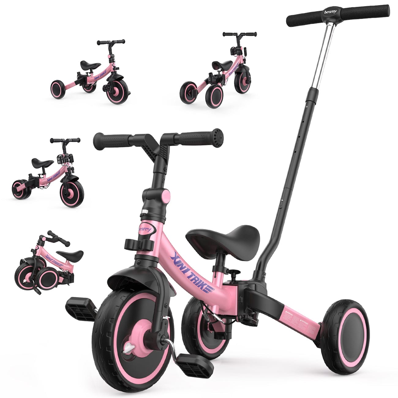 Tricycle enfant 1-4 ans  pliable 7-en-1