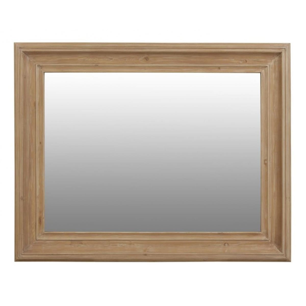 Grand miroir rectangulaire bois marron -