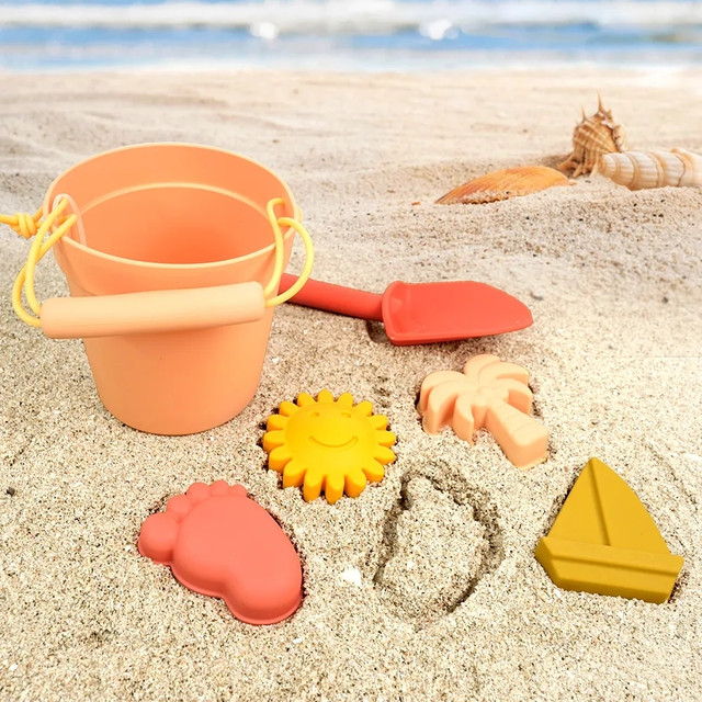 Set de plage orange (6 pièces)