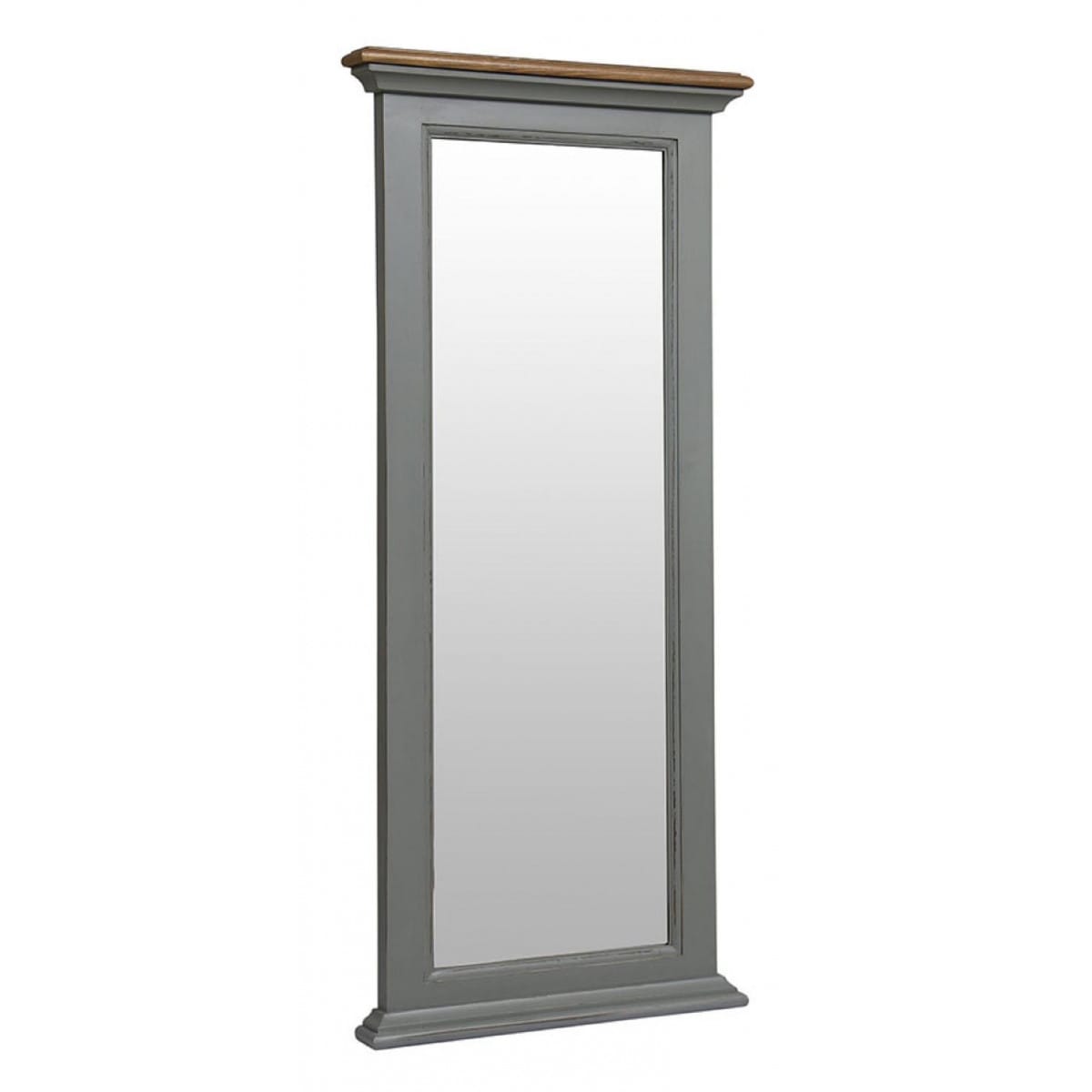 Meuble d'entrée module miroir bois gris