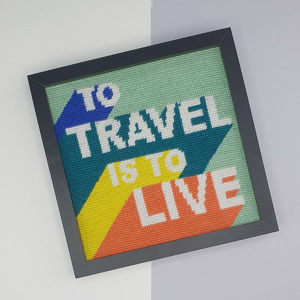 Kit canevas - to travel is to live