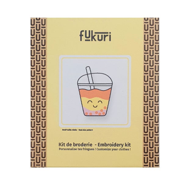 Kit broderie - bubble tea kawaii