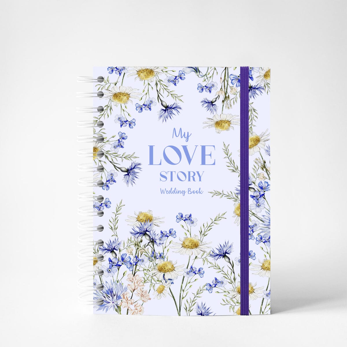 Carnet de mariage fleur bleue