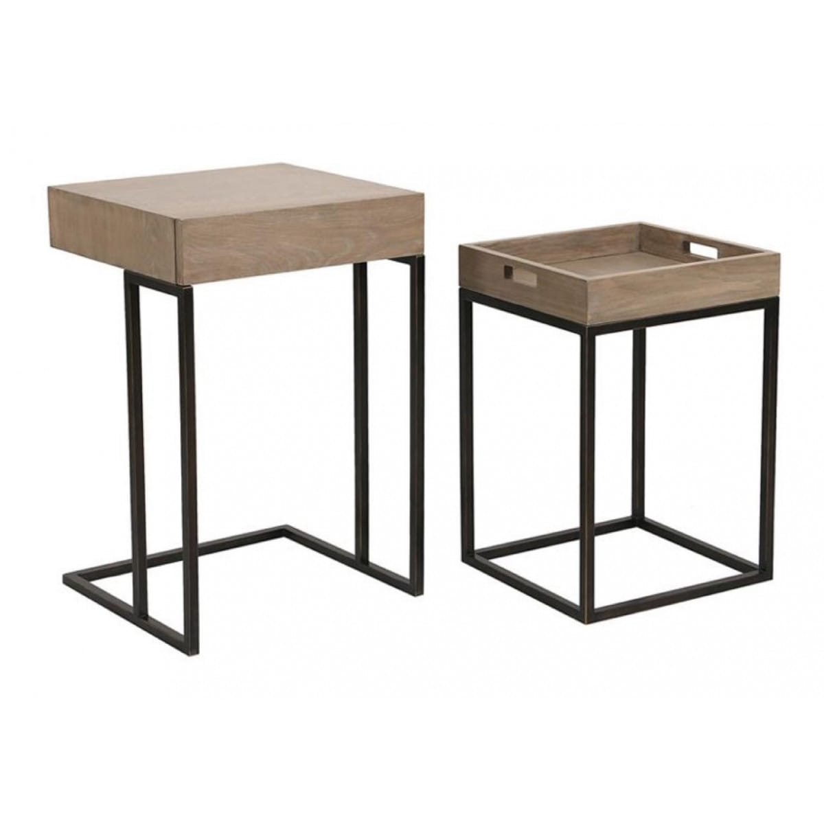 Tables gigognes bois marron - demeure