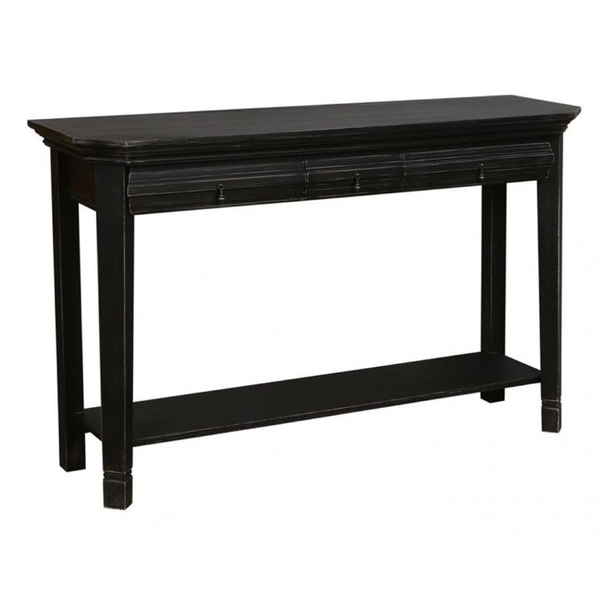 Console 3 tiroirs - mdf - noir -