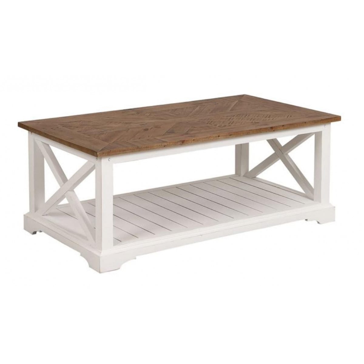 Table basse - bois - blanc - interior's