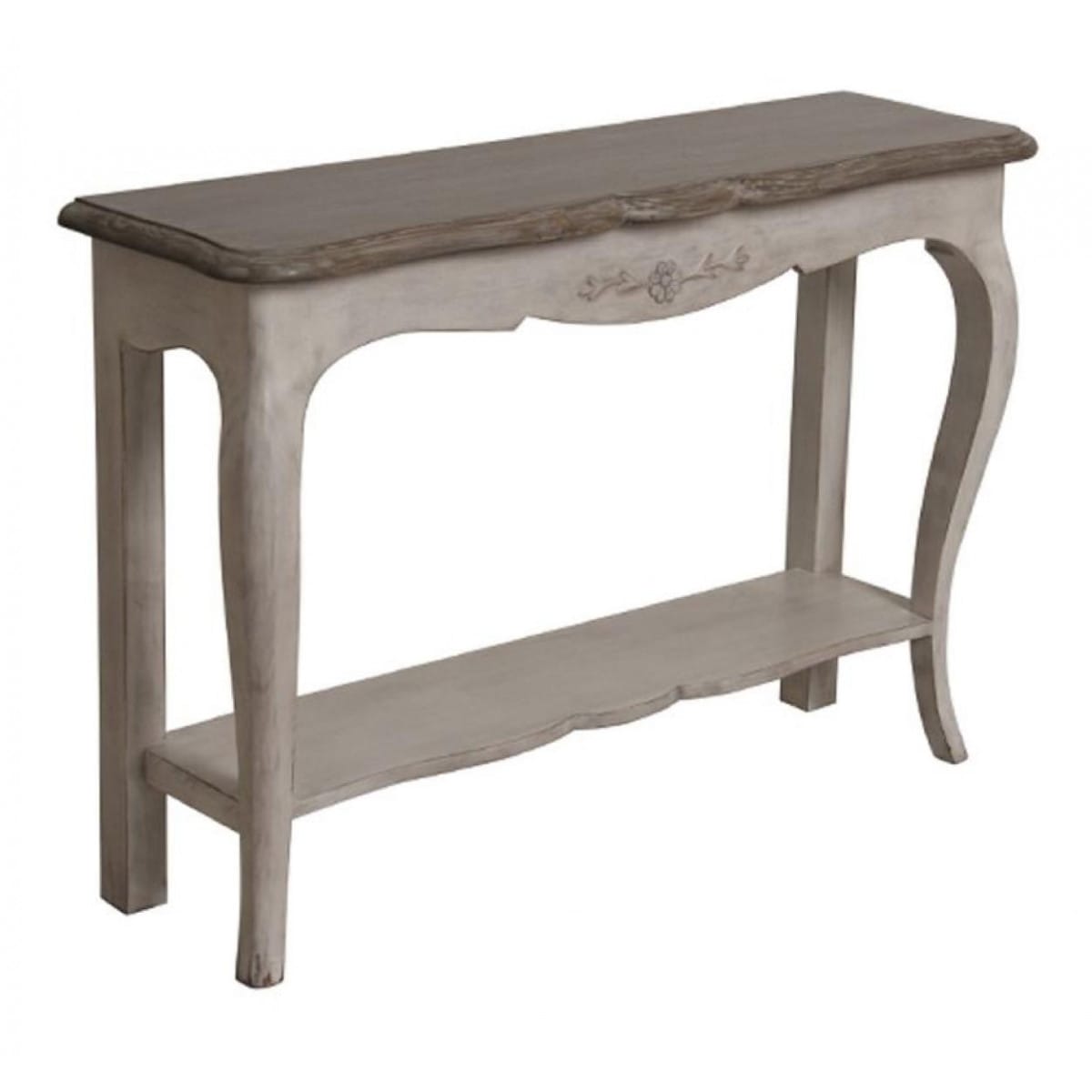 Console pieds galbés bois gris - château