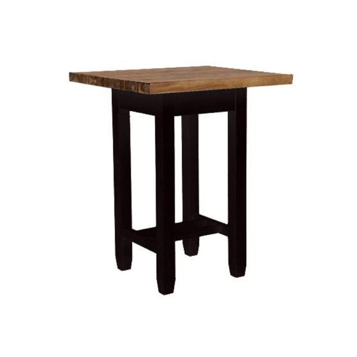 Table repas haute carrée - bois - noir -