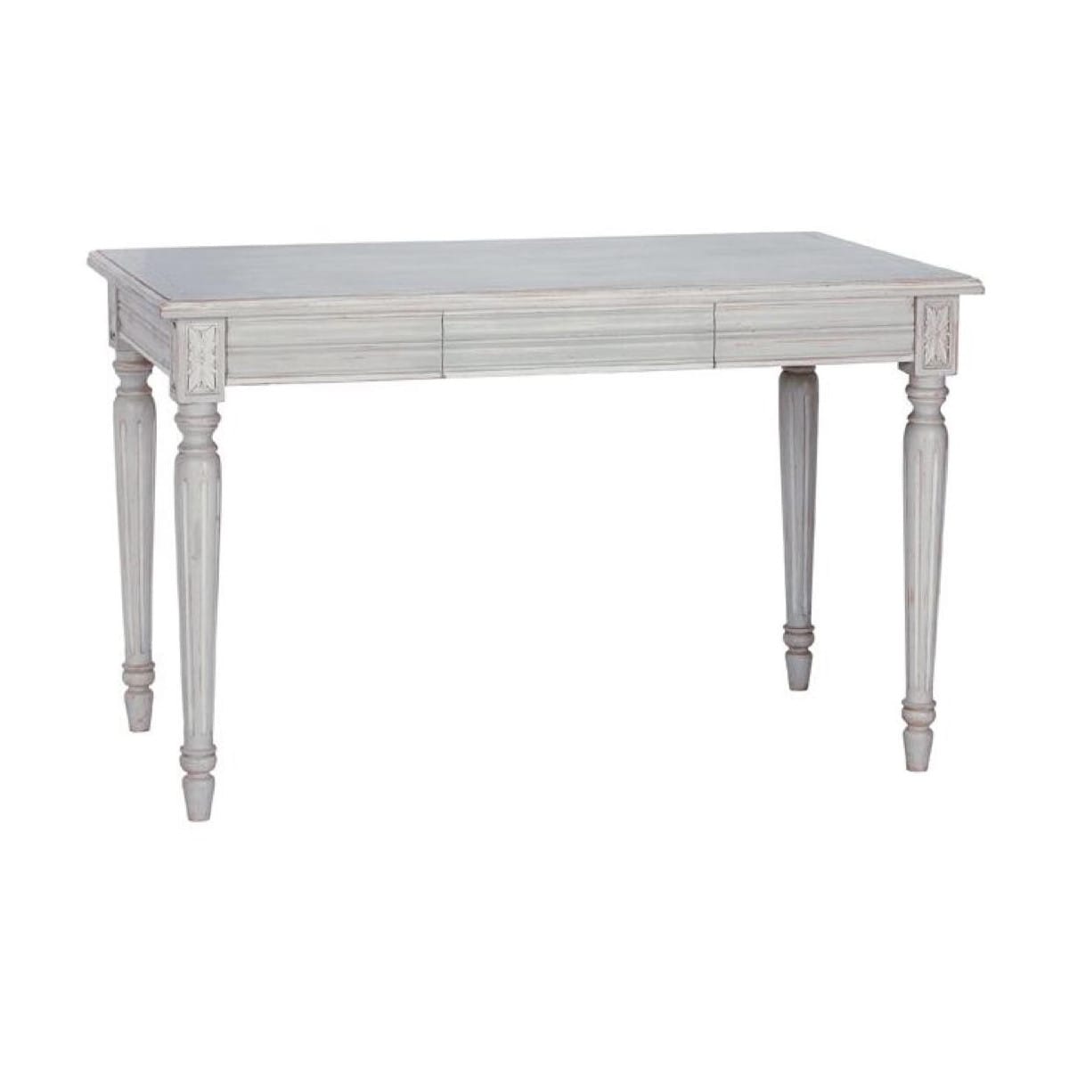 Bureau 1 tiroir - bois-mdf - gris -